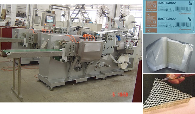 Paraffin gauze making and packing machine / vaseline gauze producing machine