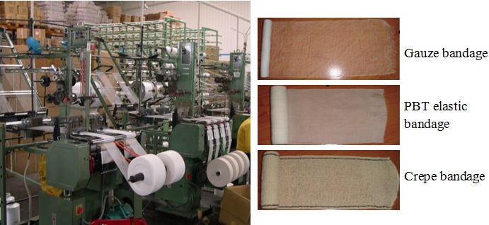 Crepe bandage weaving machine / PBT elastic bandage weaving machine