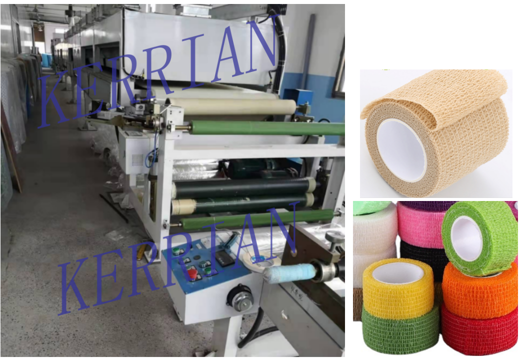 Non woven cohesive bandage production line self adhesive bandage / medical adhesive bandage tape producing machine